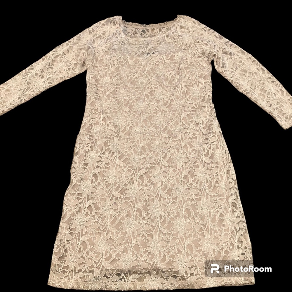 Ladies Beige Lace Dress by Candalite Women’s Size 1X